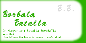 borbala batalla business card